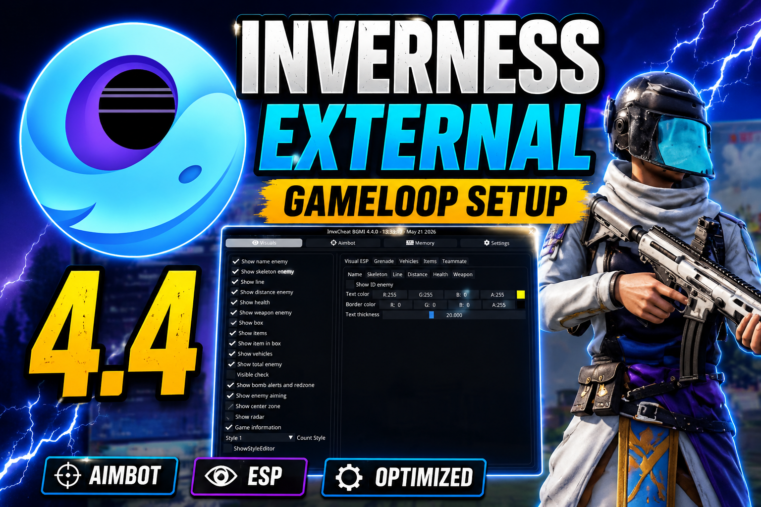 Inverness ExterInvernessGLP External Setup Videonal Cheat for Gameloop Setup VIdeo